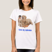 J'adore les t-shirts My Labrador (Devant)