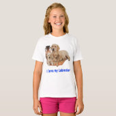 J'adore les t-shirts My Labrador (Devant entier)