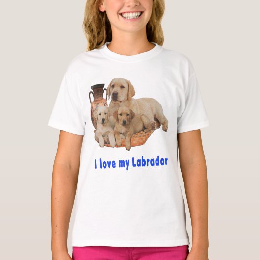 J'adore les t-shirts My Labrador (Devant)