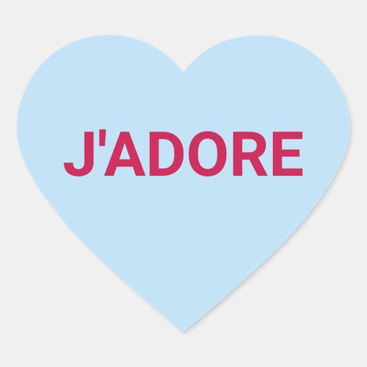 J'adore leuke leuke leuke Valentijnsdag conversati Hart Sticker (Voorkant)