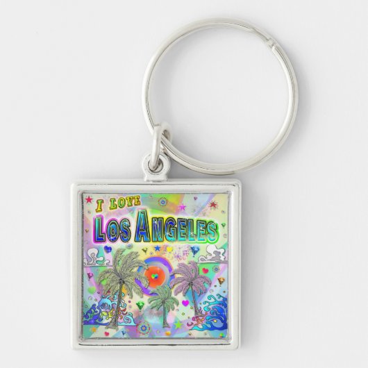 J'ADORE Los Angeles Deep Dream Porte-clés (Devant)