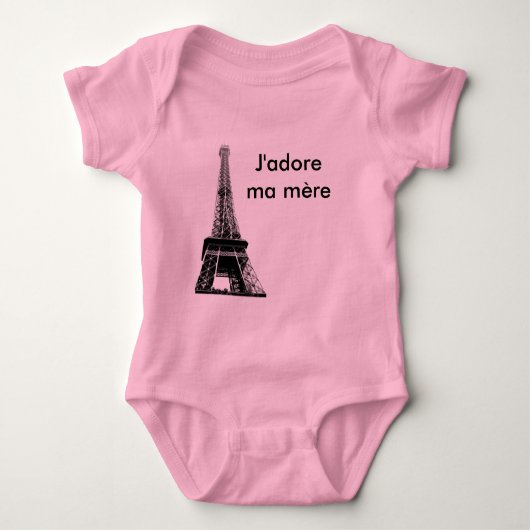 J'adore ma mere baby romper (Voorkant)
