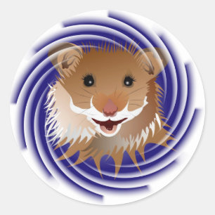 J'adore mon autocollant de hamster