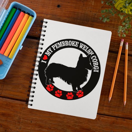 J'adore mon cahier Pembroke Welsh Corgi