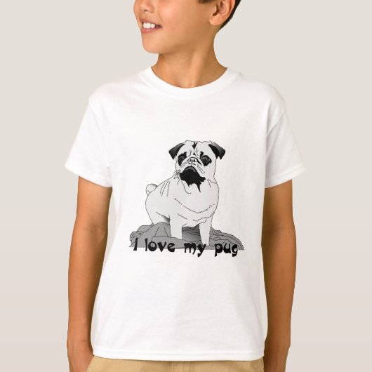 J'adore mon carlin ! T-shirt (Devant)