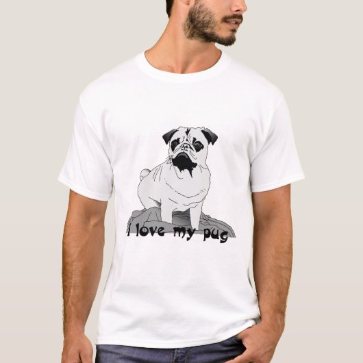 J'adore mon carlin ! T-shirt (Devant)