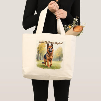 J'adore mon grand sac fourre-tout Berger Allemand