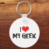 J'adore mon porte-clés geek (Recto)