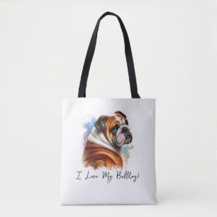 J'adore mon Sac fourre-tout Bulldog
