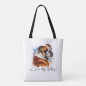 J'adore mon Sac fourre-tout Bulldog (Dos)