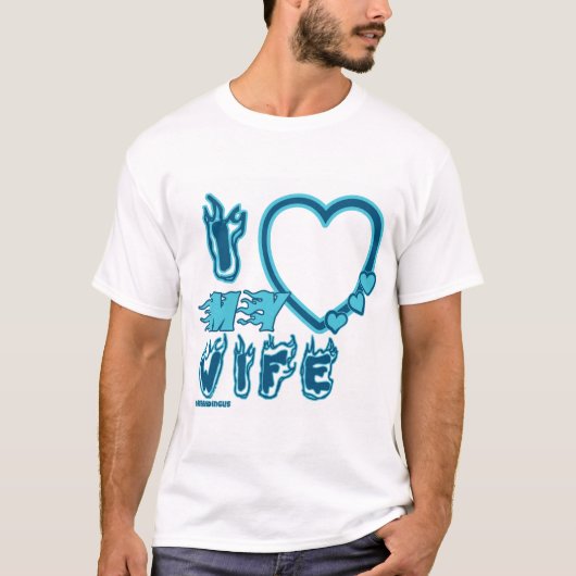 J'adore mon T-shirt personnalisé pour femme en BLE (Devant)