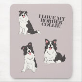 J'adore mon Tapis de Souris Border Collie (Devant)