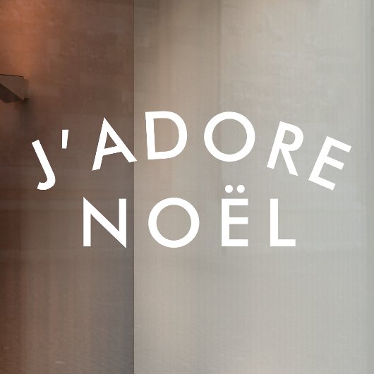 J'adore Noel | Eenvoudig wit met kerstminimalistis Raamsticker