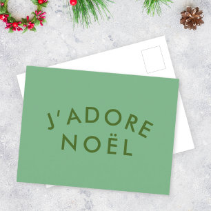 J'adore Noel Modern minimalistisch liefdesprogra Briefkaart