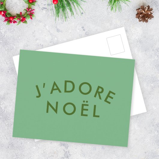 J'adore Noel | Modern minimalistisch liefdesprogra Briefkaart