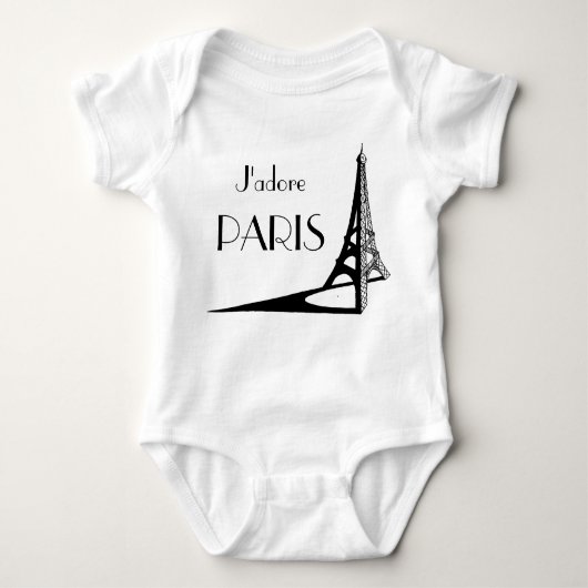 J'adore PARIS baby Romper (Voorkant)