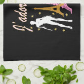 J'ADORE PARIS EIFFELTOREN ONTWERP THEEDOEK (Gevouwen)