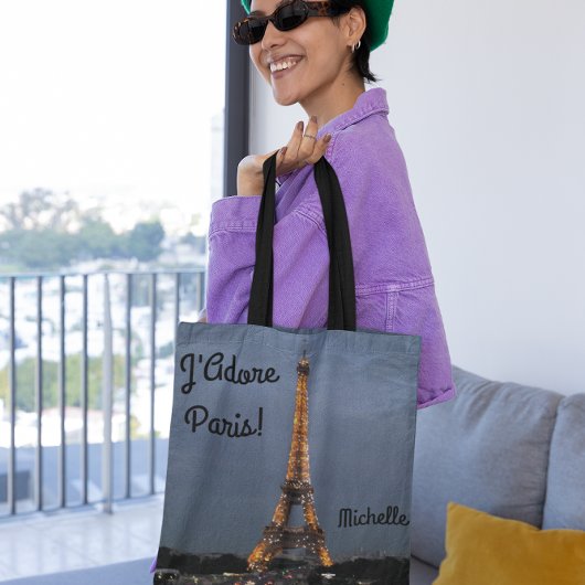 J'Adore Paris Sac fourre-tout personnalisé