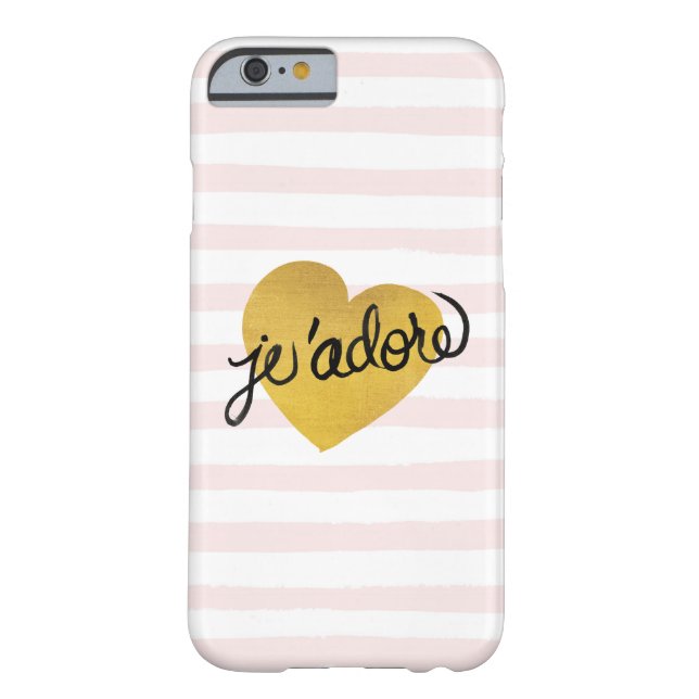 J'adore Quote | Zwart-gouden hart Case-Mate iPhone Case (Achterkant)