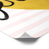 J'adore Quote | Zwart-gouden hart Poster (Hoek)