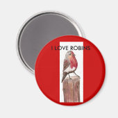 , J'ADORE ROBINS Magnet (Recto/Verso)