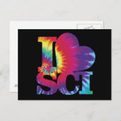 J'adore Science tie teinture carte postale (Devant / Derrière)