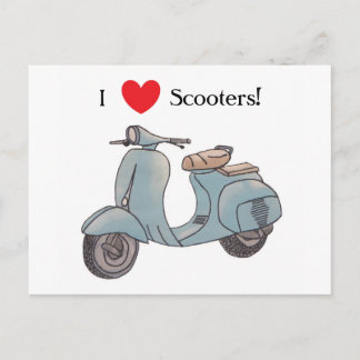 J'adore Scooters ! Carte postale