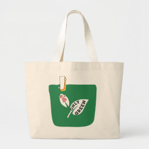 J'adore seulement le vert – Sac réutilisable géant