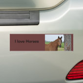 J'adore Sticker de pare-chocs pour chevaux (En voiture)