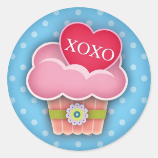 J'adore Sticker XOXO Cupcakes