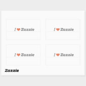 J'adore Sticker Zazzle (Feuille)