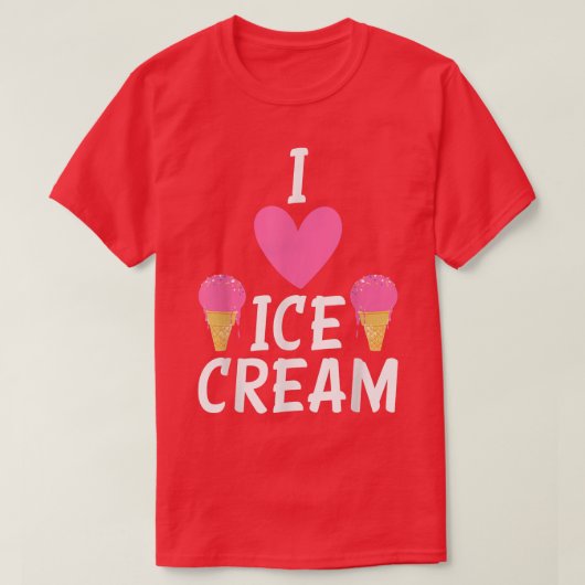 J'adore T-shirt crème glacée (Design devant)