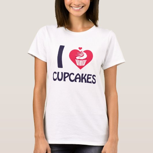 J'adore T-shirt Cupcakes (Devant)