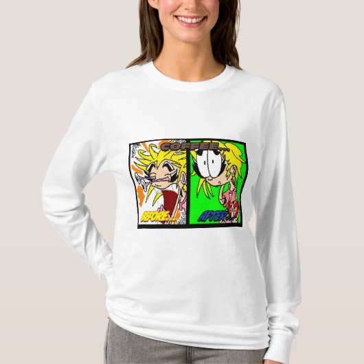 J'adore T-shirt long manche café (Devant)