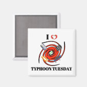 J'adore Typhoon Mardi Fridge Magnet (Recto/Verso)