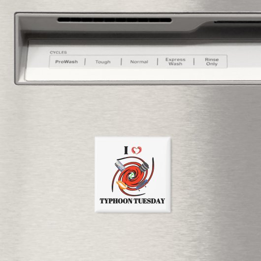 J'adore Typhoon Mardi Fridge Magnet (In Situ (Lave-vaisselle))