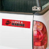 J'adore un Sticker pour pare-chocs marin (Sur camion)