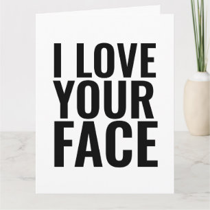 J'ADORE VOTRE VISAGE ROMANTIQUE CARTES NAUGHTY