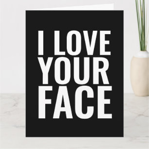 J'ADORE VOTRE VISAGE ROMANTIQUE CARTES NAUGHTY