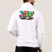 JAF graffiti stijl - kleurrijke urban art typograf Hoodie (Achterkant)