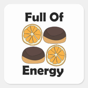 Jaffa Chocolade Sinaasappel Cake Vol Energie Vierkante Sticker