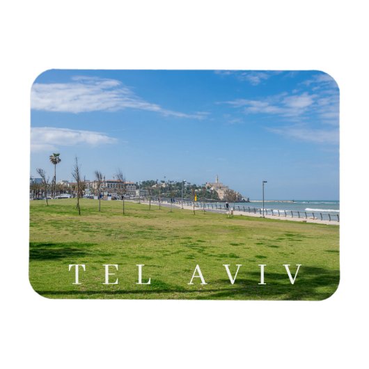 Jaffa gezien vanaf Tel Aviv koelkast magneet (Horizontaal)