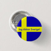 Jag älskar Sverige Button (Voorkant /achterkant)