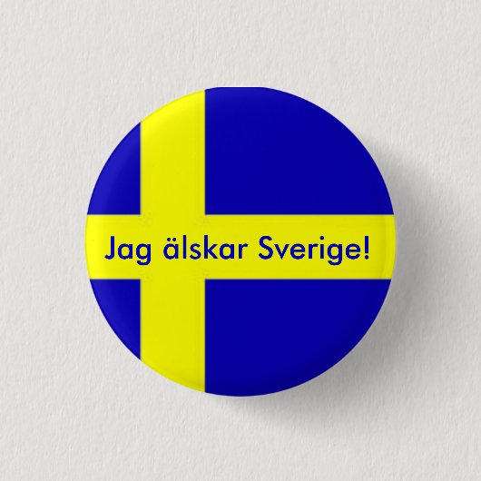 Jag älskar Sverige Button (Voorkant)