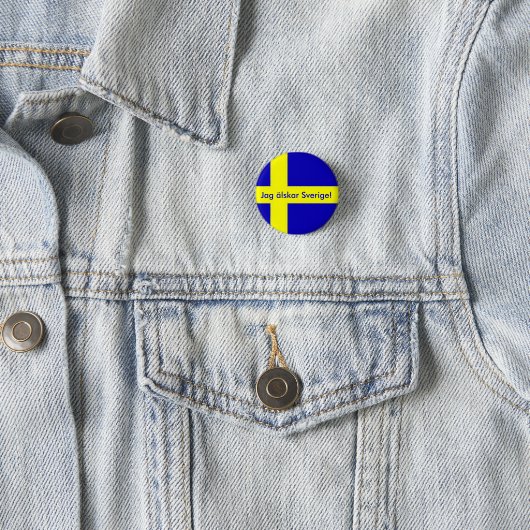 Jag älskar Sverige Button (In situ)