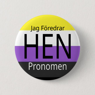 Jag föredrar hen pronomen - knapp ronde button 5,7 cm