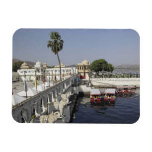 Jag Mindar-paleis, Meer Pichola, Udaipur, India. Magneet