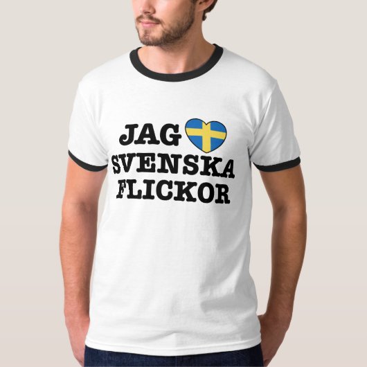 Jag Svenska Flickor T-shirt (Voorkant)