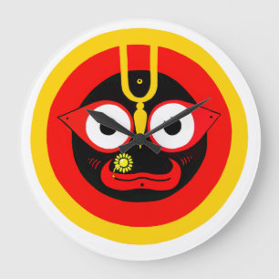 jagannatha "Lord of the Universe" Wall Clock Grote Klok