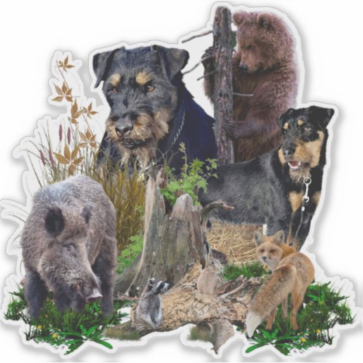 Jagdanger Apache tegen Renbrad. Sticker (Voorkant)